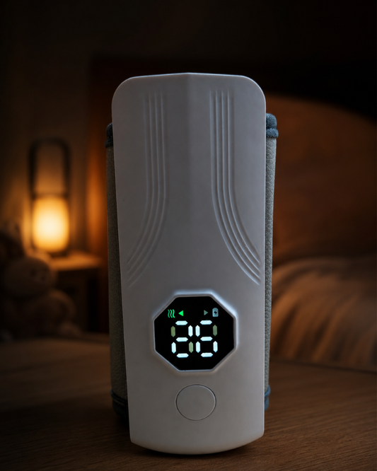 Nestush portable bottle warmer used to warm baby milk at night without a stove