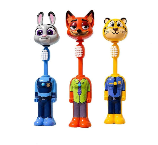 1. NestPop pop-up character kids toothbrush with owl design, soft bristles, BPA-free