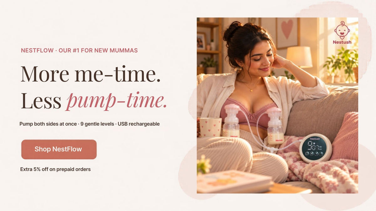 Nestush NestFlow double electric breast pump – more me-time, less pump-time