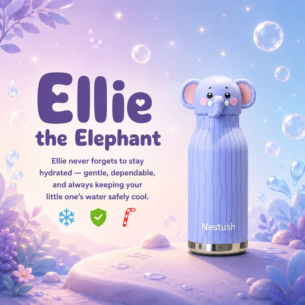 Nestush The Nest Crew — Insulated Character Water Bottle for Kids