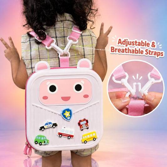 NestCharm by Nestush — Kids Mini DIY Crocs Backpack with Interchangeable Charms, Waterproof & Kawaii Style