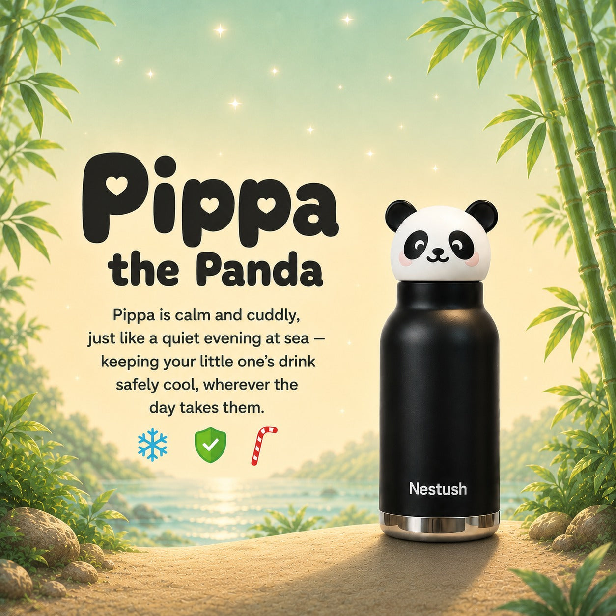 Nestush The Nest Crew — Insulated Character Water Bottle for Kids