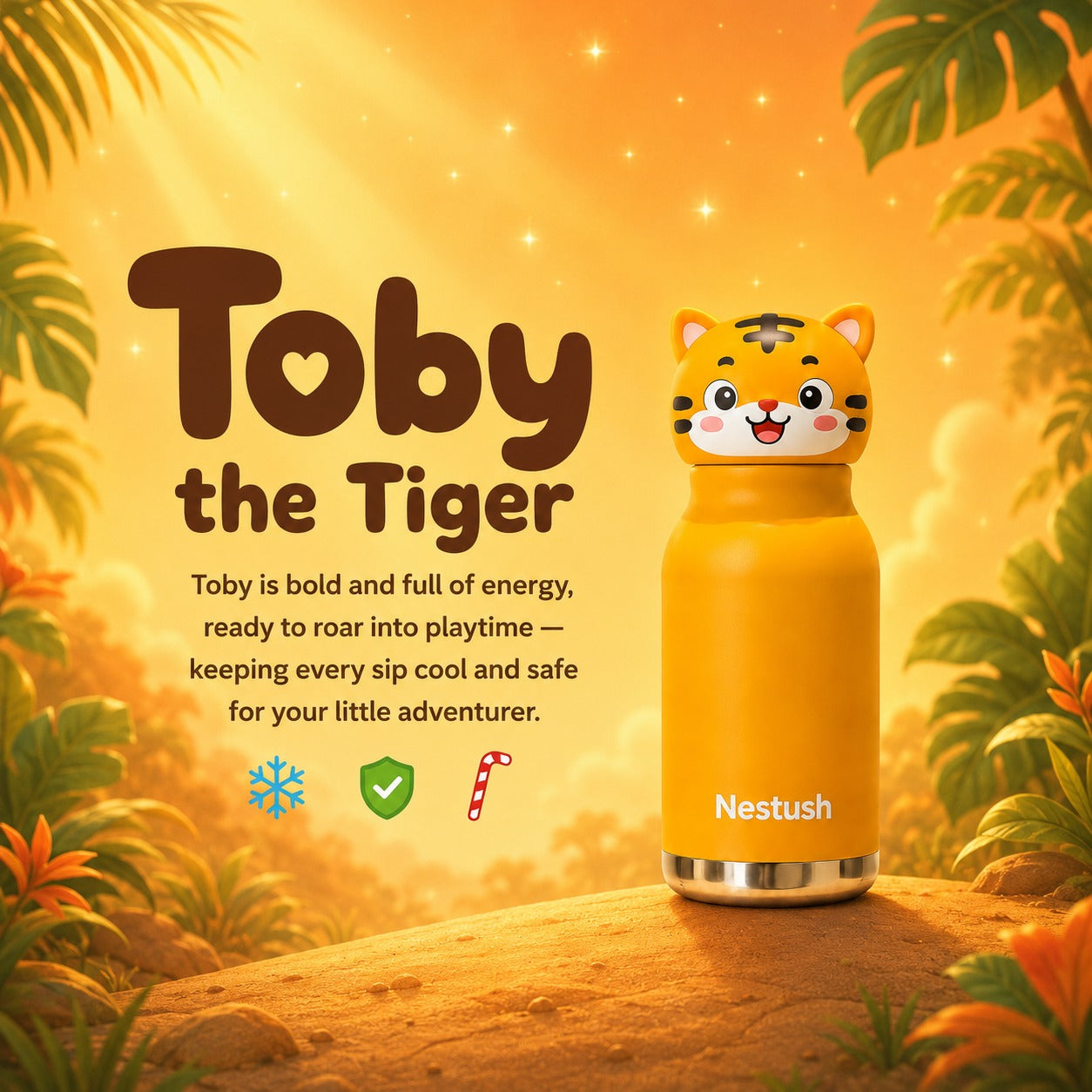 Nestush The Nest Crew — Insulated Character Water Bottle for Kids