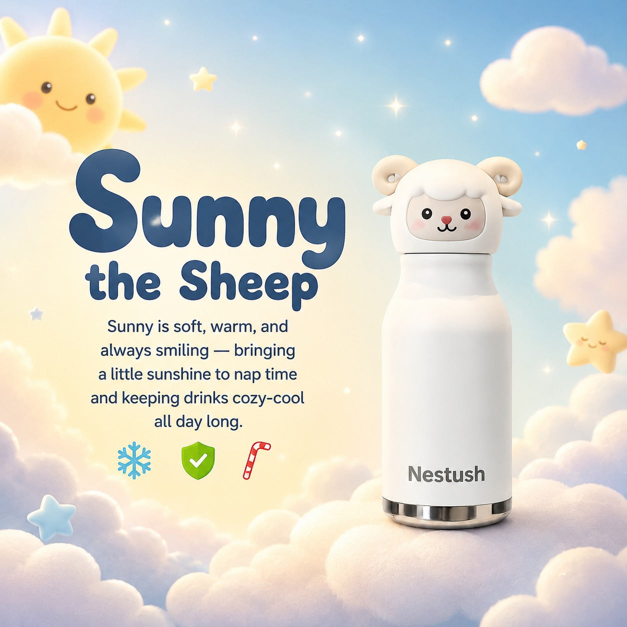Nestush The Nest Crew — Insulated Character Water Bottle for Kids