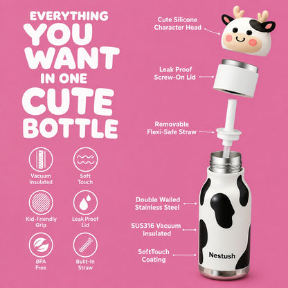 Nestush The Nest Crew — Insulated Character Water Bottle for Kids