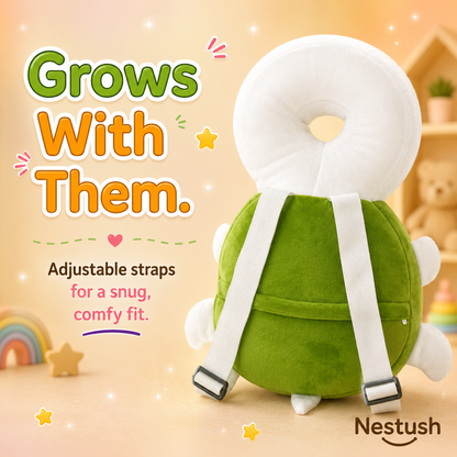 NestGuard baby head and back protector adjustable strap closeup