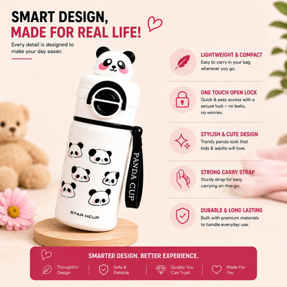 NestPanda in Cloud White lifestyle shot highlighting lightweight design, secure lock, and durability features