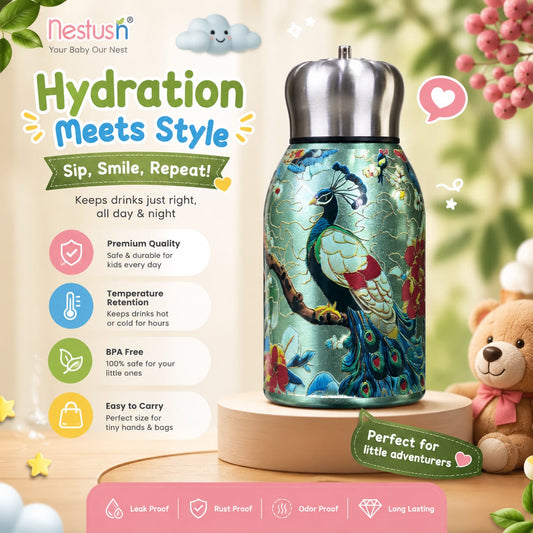 NestSippy bottle being playfully fought over by two girls, showing "Mujhe Chahiye" gifting appeal