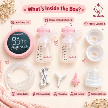 Nestush NestFlow breast pump unboxing with all included accessories