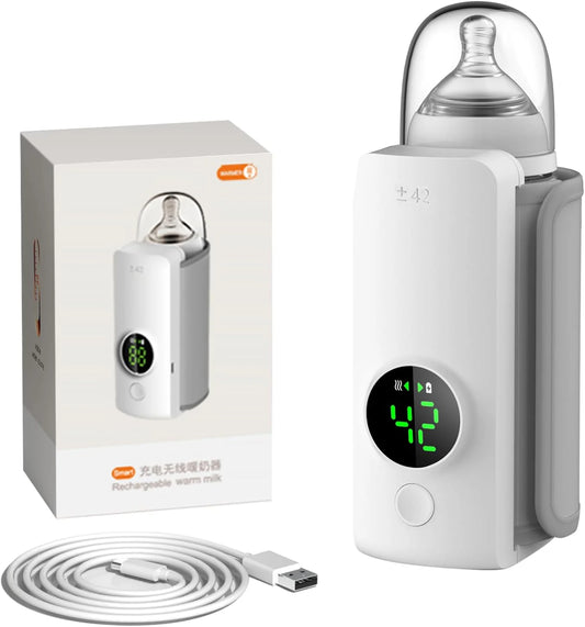 Nestush portable baby bottle warmer with USB charging cable and packaging