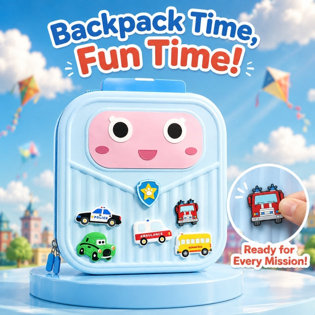 NestCharm by Nestush — Kids Mini DIY Crocs Backpack with Interchangeable Charms, Waterproof & Kawaii Style