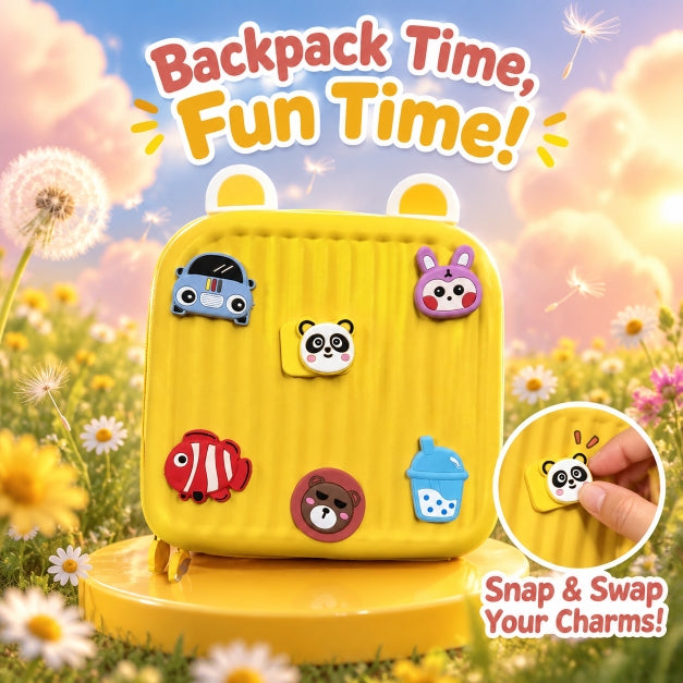 NestCharm by Nestush — Kids Mini DIY Crocs Backpack with Interchangeable Charms, Waterproof & Kawaii Style