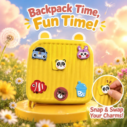 NestCharm by Nestush — Kids Mini DIY Crocs Backpack with Interchangeable Charms, Waterproof & Kawaii Style