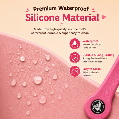    Close-up of NestVibe Big waterproof silicone material with water droplets